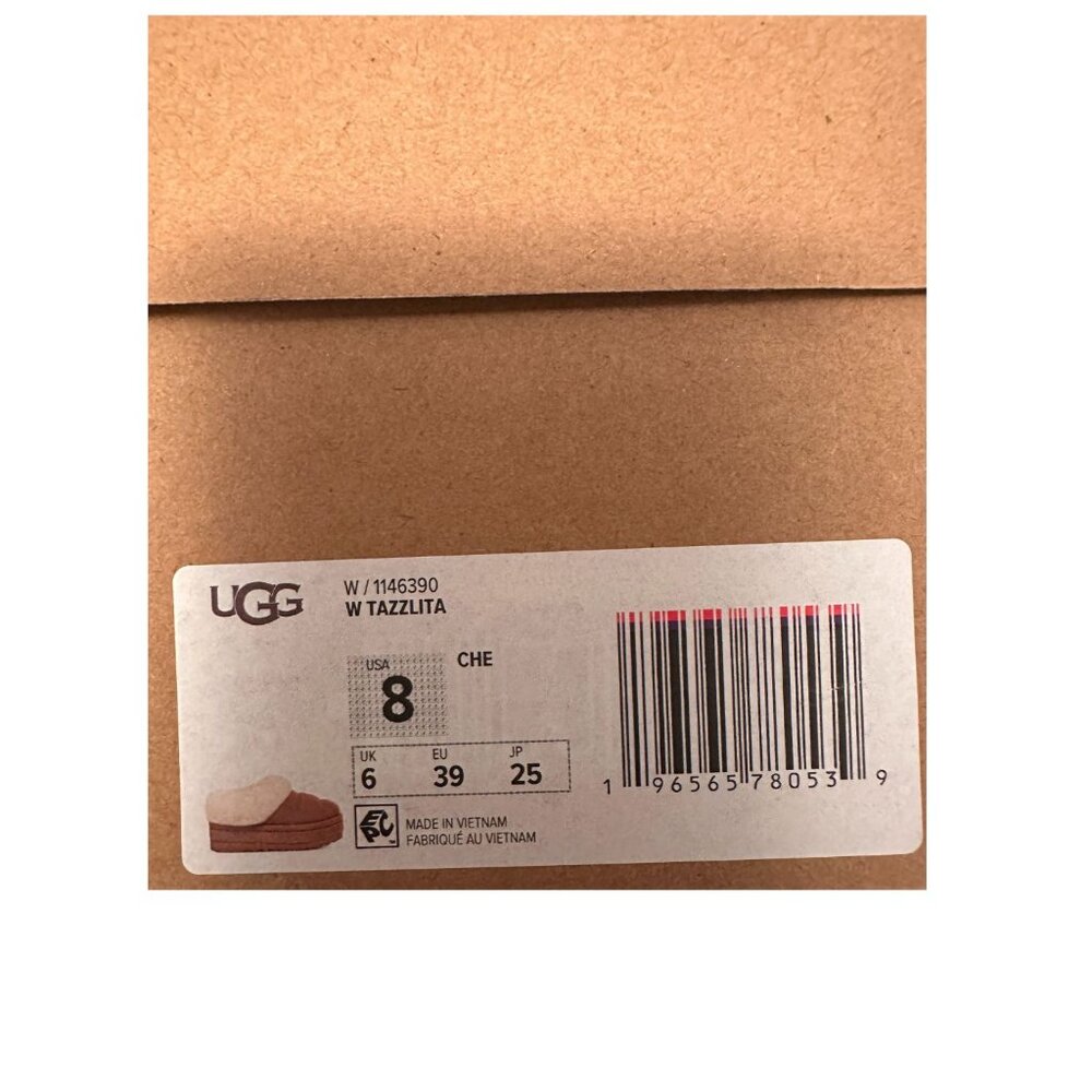 UGG Chestnut Brown Shearling Platform Clog Mules - Picture 7 of 7